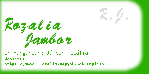 rozalia jambor business card